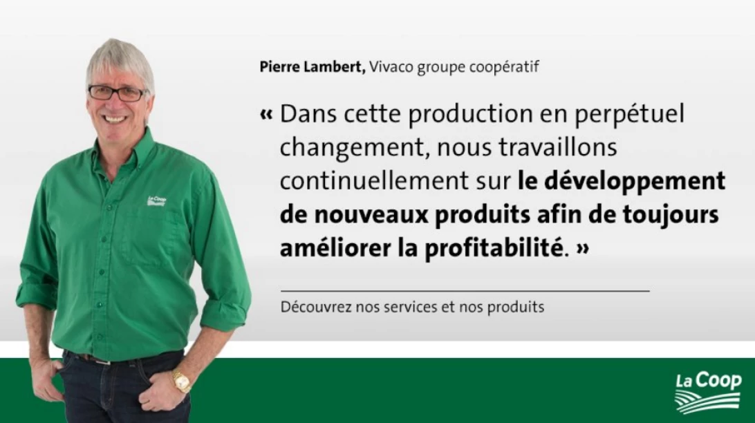 Photo de Pierre Lambert avec une de ses citations à ses côtés.
