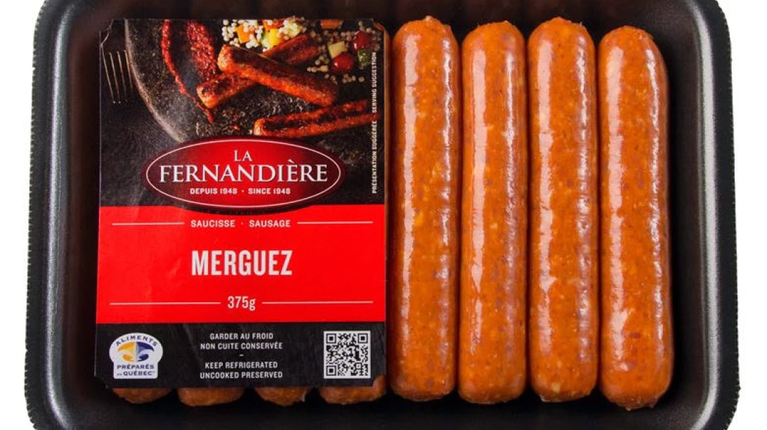 Photo d'un paquet de saucisses merguez de La Fernandière.