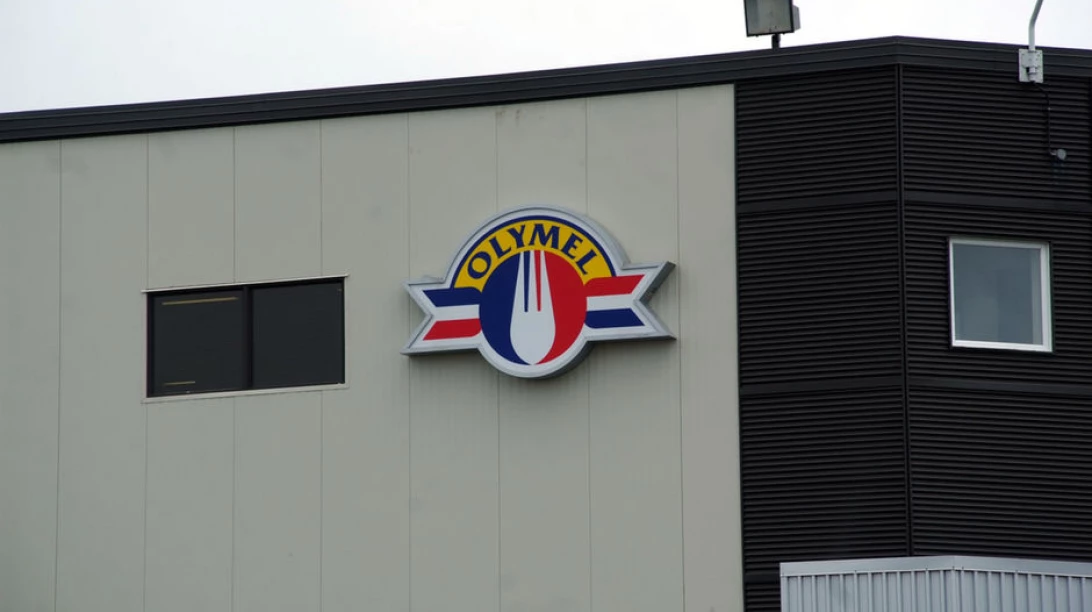 Extérieur du bâtiment Olymel à St-Jean-Sur-le-Richelieu.