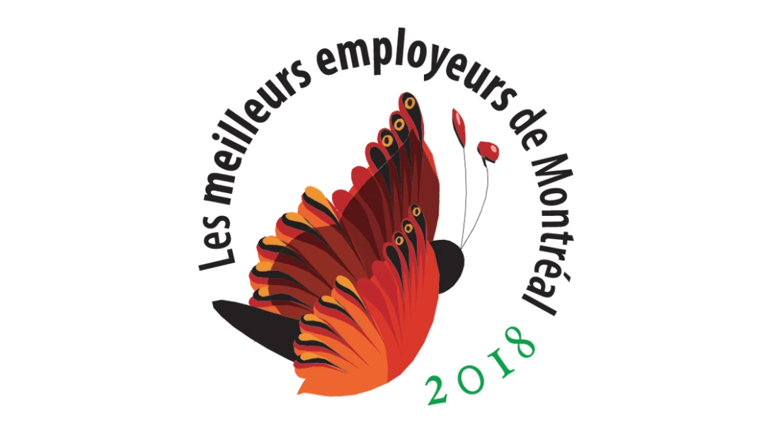 Le sceau officiel du concours des Meilleurs employeurs de Montréal pour l'année 2018.