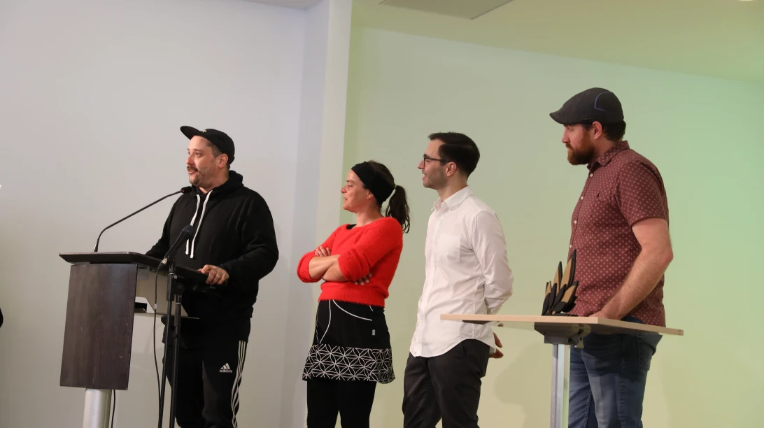 Quatres lauréats de l’édition 2018 des Lauriers de la Gastronomie québécoise.