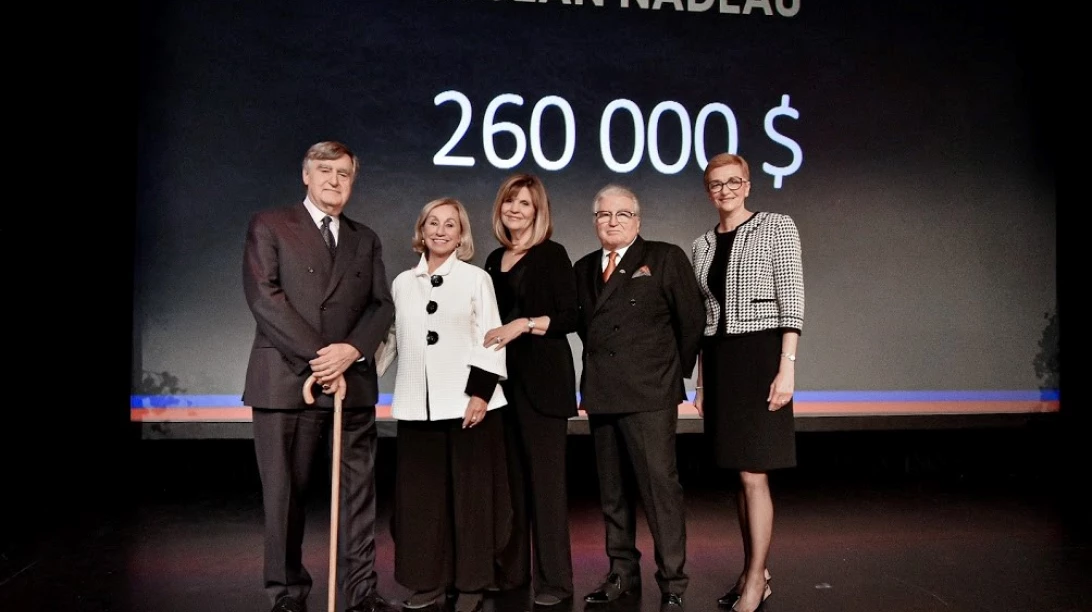 Lucien Bouchard, Céline Rousseau, Liza Frulla, Réjean Nadeau et Paloma Fernandez.