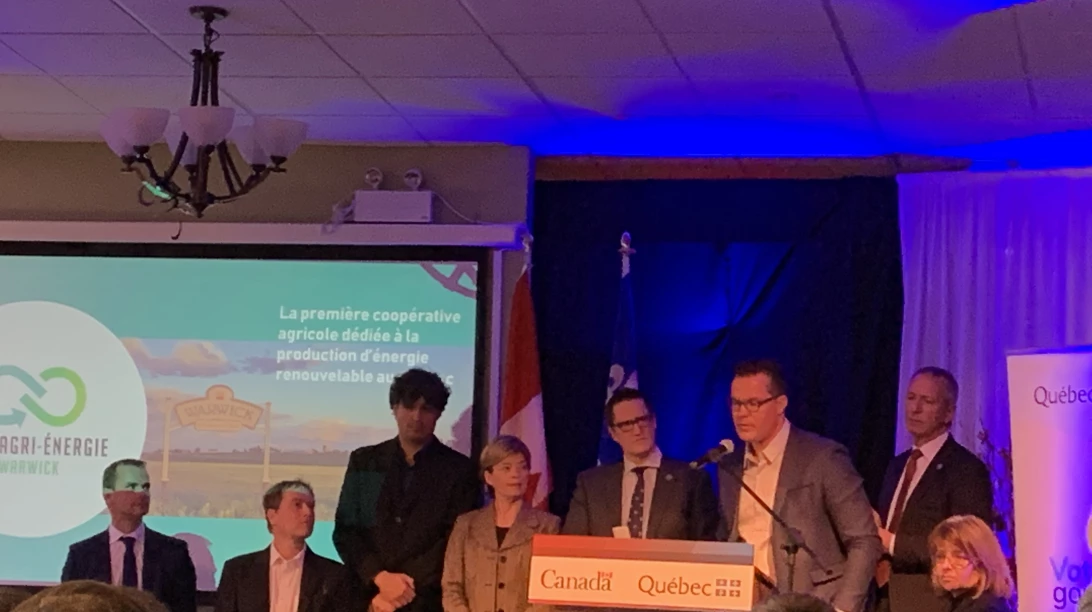 Lancement de la Coop Agri-Énergie Warwick.