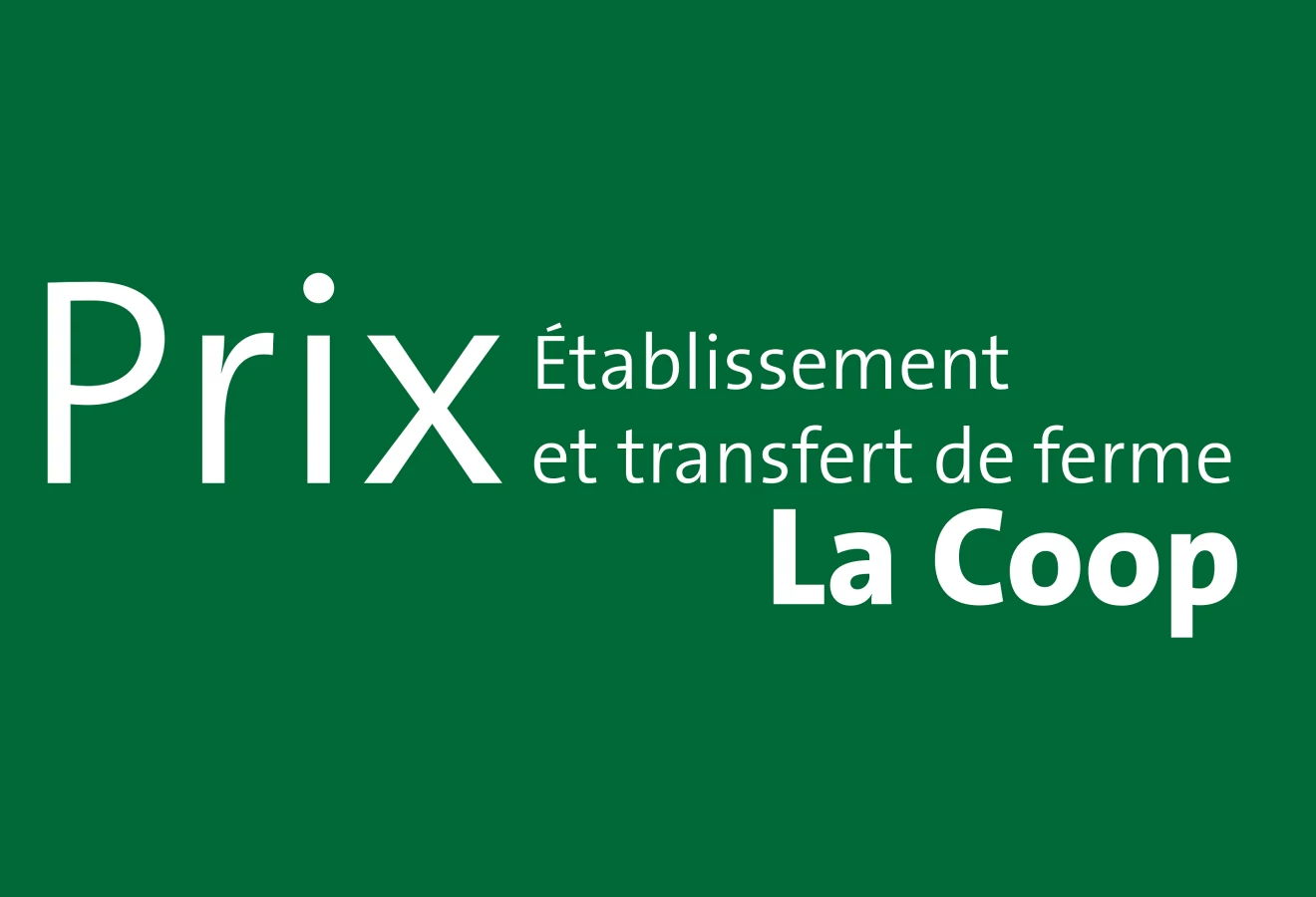 Visuel des grands gagnants du Prix établissement et transfert de ferme 2019-2020