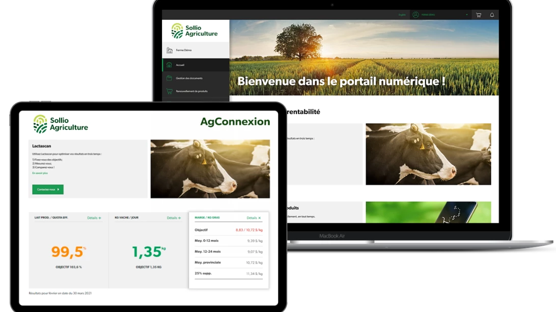 Saisie d'écran de l'AgConnexion.