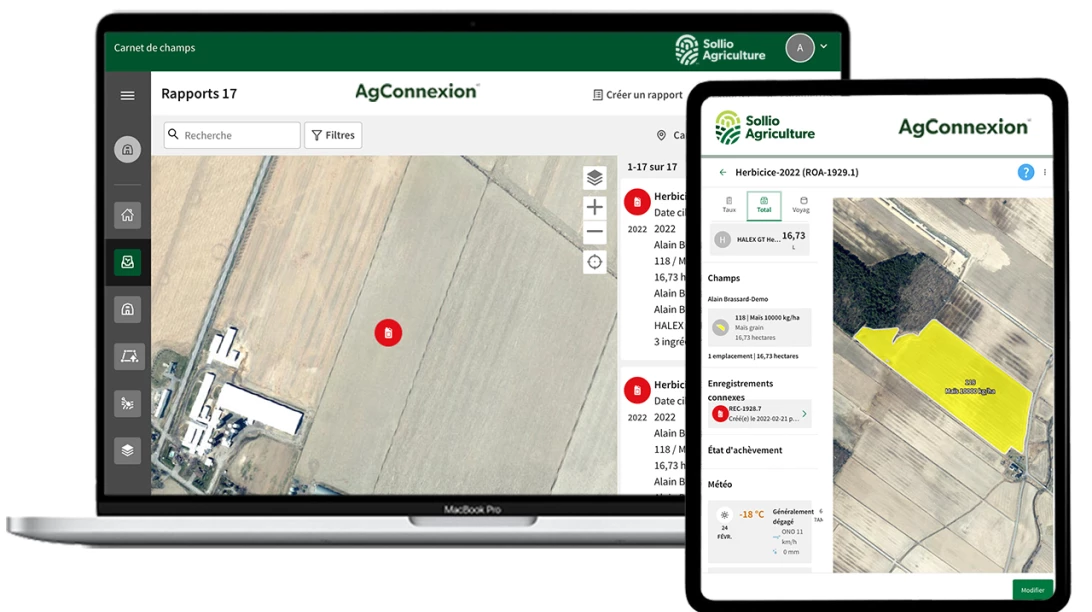 Saisie d'écran de l'AgConnexion