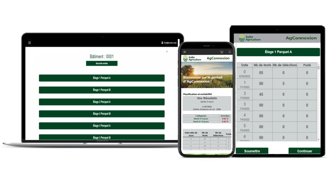 Capture d'écran de l'outil Aviscan dans l'application AgConnexion.