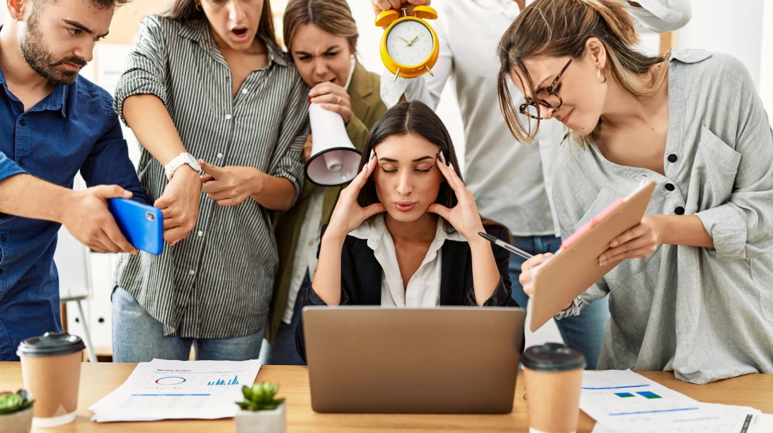 Équipe stressante