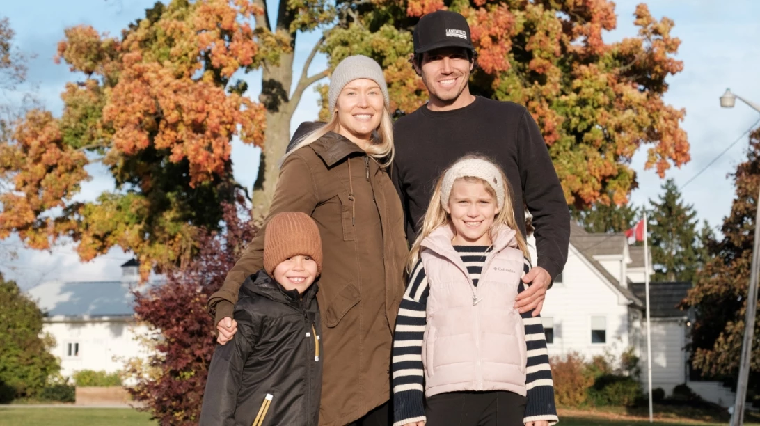 Andre Lankhuijzen et sa famille