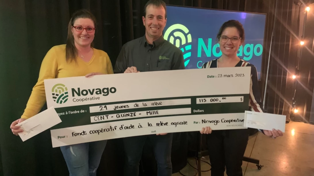 Remise de chèque Novago