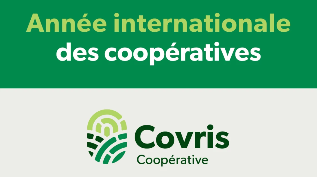 Logo de Covris Coopérative et logo de l'Année internationale des coopératives