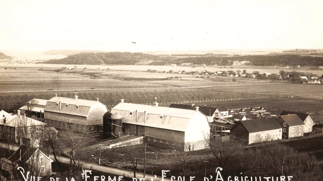 Vue de la Ferme de l'École d'Agriculture