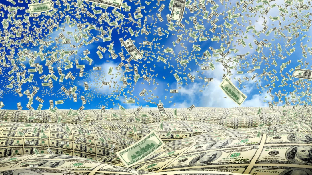 Pluie de dollars américains