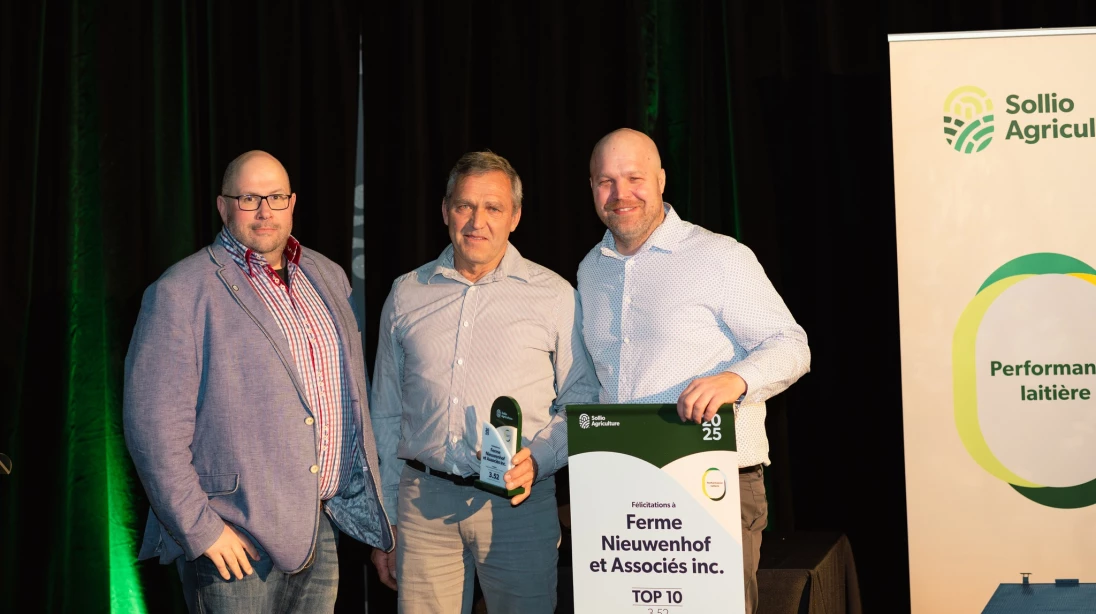 Ferme Nieuwenhof, 1re chez Uniag Coopérative au concours Performance laitière 2025. 