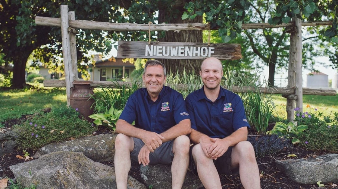 Le duo père-fils Justin et Benjamin Nieuwenhof