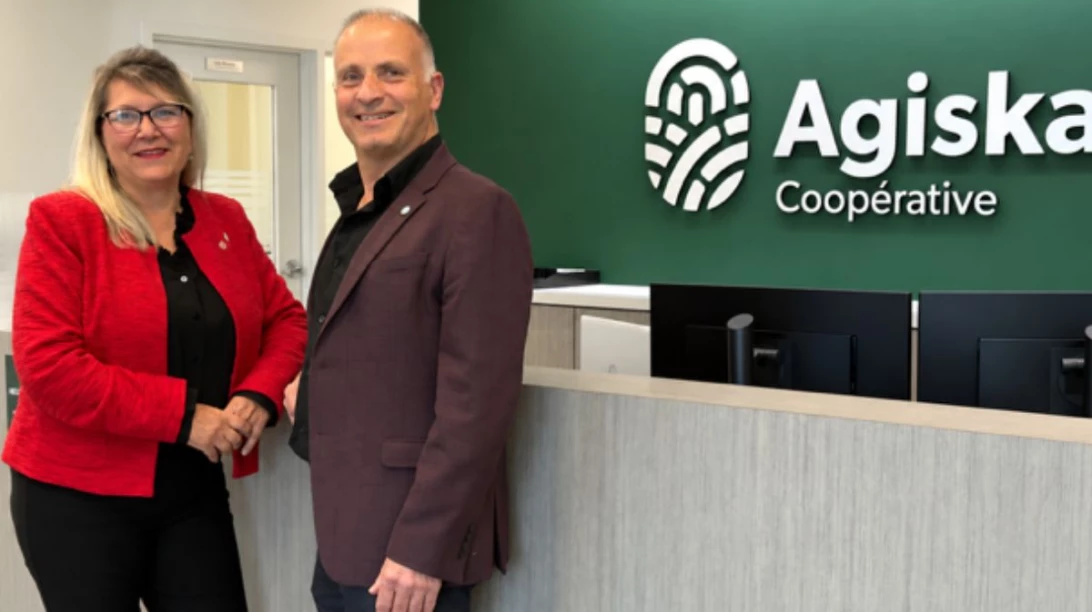 Nathalie Frenette, cheffe de la direction, et Ghislain Pion, président d’Agiska Coopérative