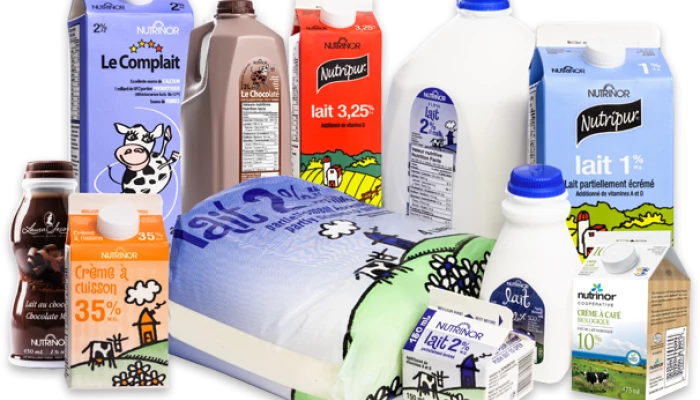 Produits laitiers de Nutrinor.
