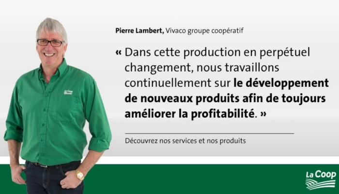 Photo de Pierre Lambert avec une de ses citations à ses côtés.