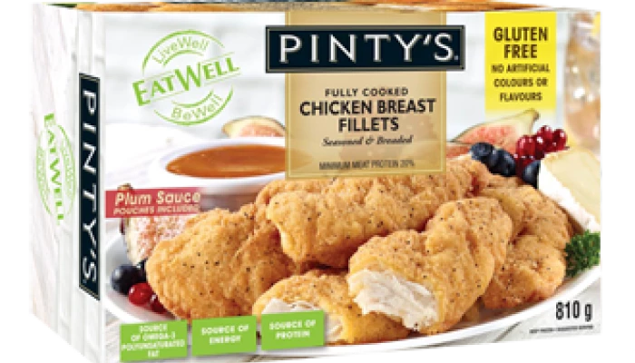 Boîte de morceaux de poulet Pinty's.
