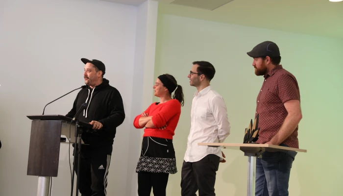 Quatres lauréats de l’édition 2018 des Lauriers de la Gastronomie québécoise.