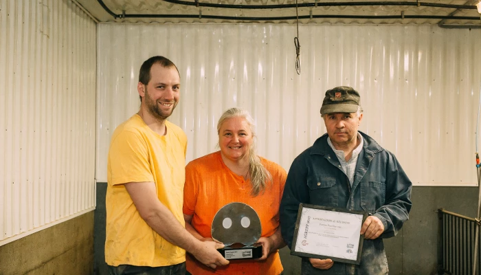 Lynne, Richard et Michel avec le Groin d'argent