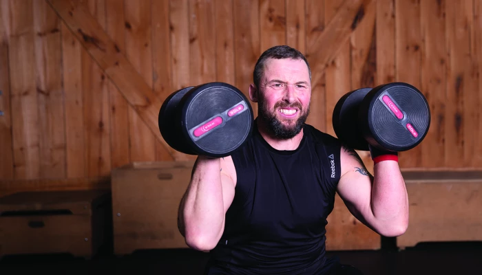 Homme en train de se dépasser