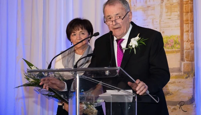 Réal Laflamme donnant un discours lors du Gala Cérés.