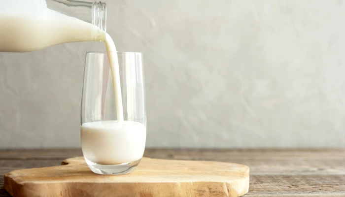 Une verre de lait
