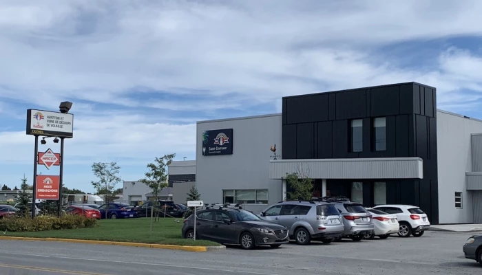 Façade de l'usine d'Olymel de St-Damase