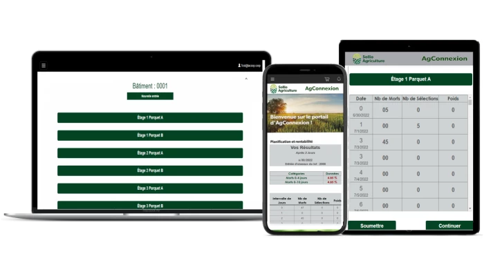 Capture d'écran de l'outil Aviscan dans l'application AgConnexion.