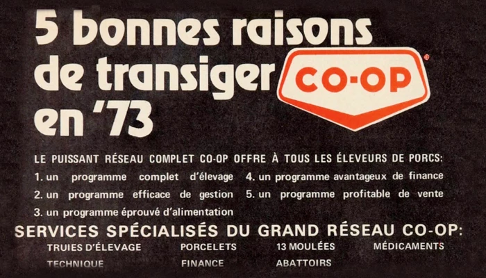 Publicité pour la Filière porcine.