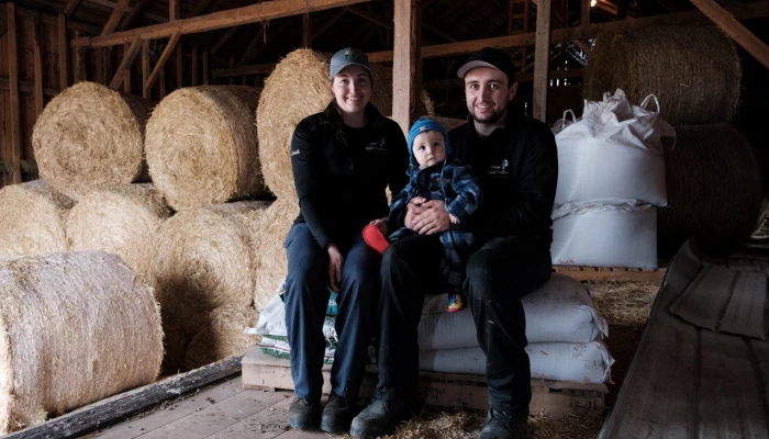Sarah Genest et Claude Ouellet de la Ferme Lait'xcellence