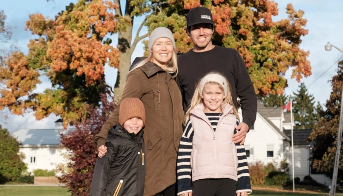Andre Lankhuijzen et sa famille