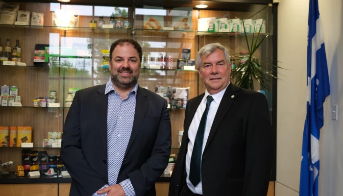 Martin Lavoie et Simon Baillargeon, respectivement président-directeur général et président du conseil d’administration du Groupe Export agroalimentaire.