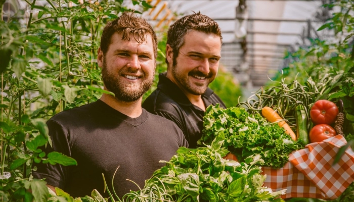 Philippe Benoit et Maxime Dion de la Ferme La Bourrasque