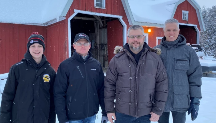 Benoît, Pierre-Olivier, Frédéric et Hugo Samson