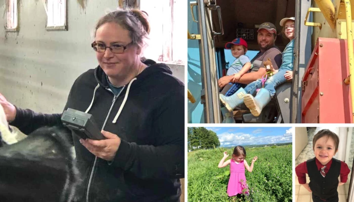 Mosaïque d'Isabelle Dionne et de sa famille