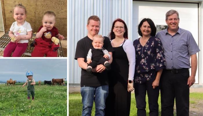 Jacquelin Ferland avec sa famille