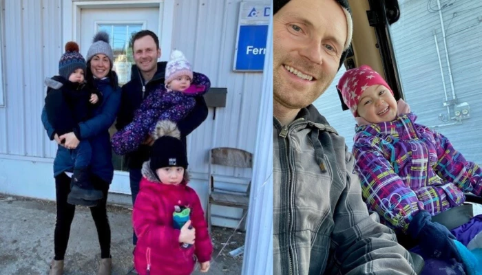 Vincent Poliquin avec sa famille