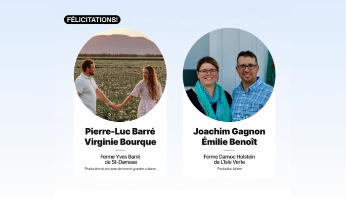 Visuel du concours des Jeunes Agriculteurs d'élite du Canada, Section Québec
