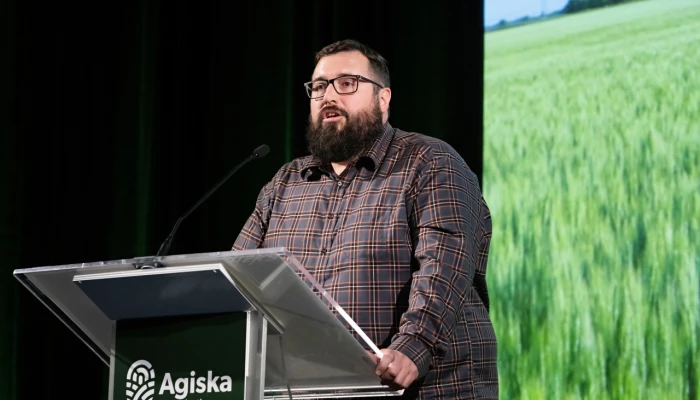 Renaud Péloquin à l'AGA d'Agiska Coopérative
