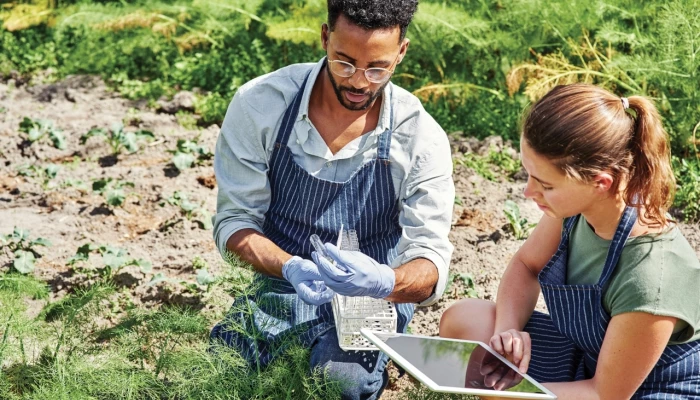 Deux personnes effectuant des tests