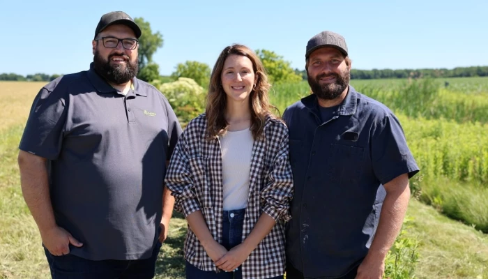Les propriétaires de l’entreprise : Renaud, sa sœur Maude et son conjoint Michaël.