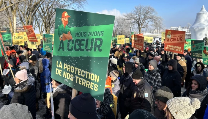  La Marche de la solidarité pour la relève agricole et l’avenir de nos fermes de l'UPA à Québec en 2023.