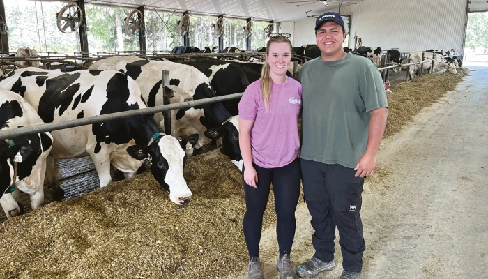 Viviane Mathieu et Matthew Das-Paul de la Ferme Caribou