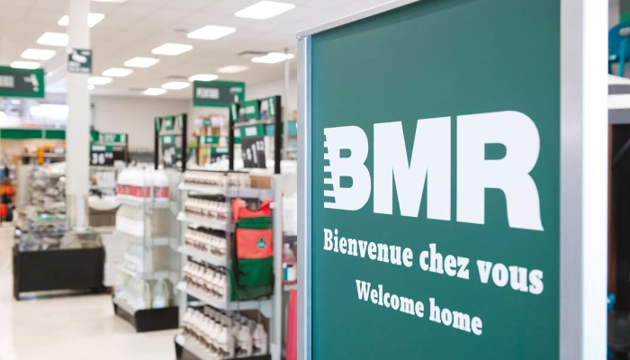Pancarte dans un magasin BMR