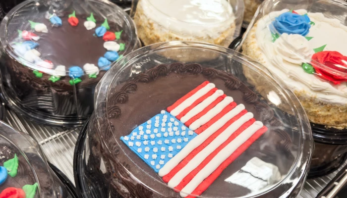 Gâteau avec le drapeau américain
