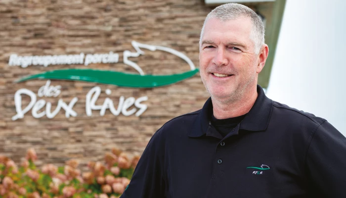 Martin Choinière, vétérinaire pour la division RP2R et coordonnateur de la Filière porcine coopérative