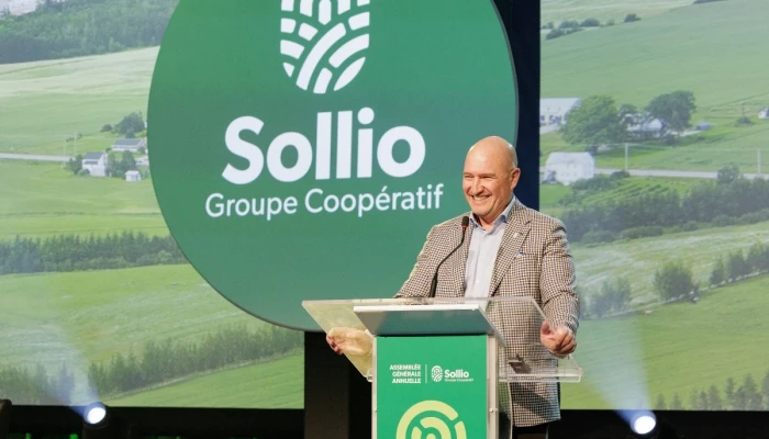 Pascal Houle à l'AGA de Sollio Groupe Coopératif
