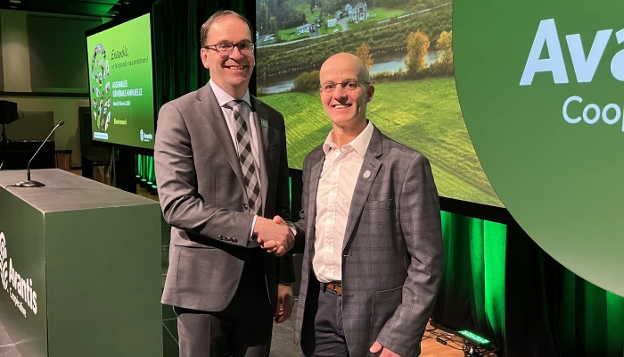 Le chef de la direction d’Avantis, Michel Delisle et le président d’Avantis, Frédéric Martineau